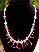 Suzie's Fire Coral Bridesmaid Necklace